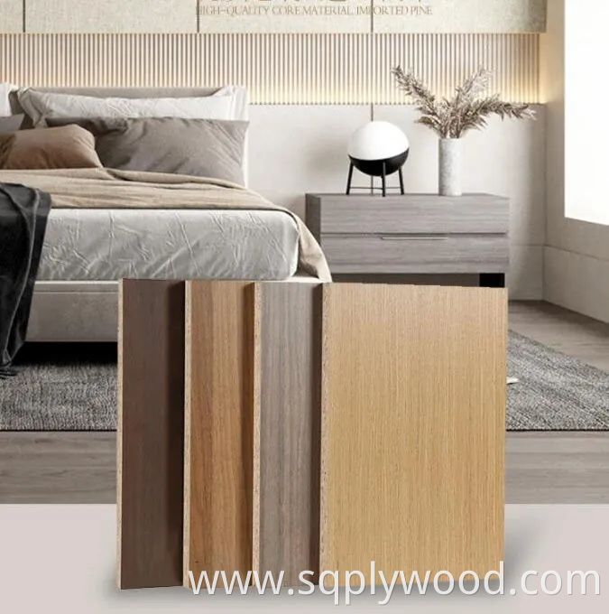 for Interior Wall Panel UV Glossy Laminated Pet Particleboard Melamine MDF